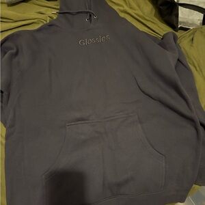 Glossier Charcoal Hoodie size L